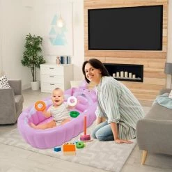 BAICCCF Piscine Enfant Baignoire Gonflable Pour Bébé, Baignoires Portables Pour Bébé Pour Nouveau-né à Tout-petit, Baignoire De Voyage, Baignoire Gonflable Pour Bébé De 6 Mois. -Piscine Soldes Boutique 60740892 5