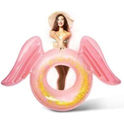 BAICCCF Piscine Gonflable Flotteurs Gonflables De Piscine Avec Des Ailes D'ange Scintillantes