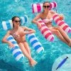 BAICCCF Lot De 2 Piscine Gonflable Hamacs Flottants Pour Piscine, Chaise Flottante Pour Piscine, Hamac Gonflable 4 En 1 (selle, Chaise Longue, Hamac, Dériveur) -Piscine Soldes Boutique 60741024 1