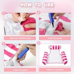 BAICCCF Lot De 2 Piscine Gonflable Hamacs Flottants Pour Piscine, Chaise Flottante Pour Piscine, Hamac Gonflable 4 En 1 (selle, Chaise Longue, Hamac, Dériveur) -Piscine Soldes Boutique 60741024 4