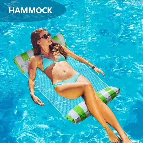BAICCCF Lot De 3 Piscine Gonflable Hamacs Flottants Pour Piscine, Chaise Longue Pour Piscine, Hamac Aquatique, Hamac Flottant Pour Lit De Natation, Chaise Longue Gonflable Confortable Pour Adultes 4 BAICCCF Lot De 3 Piscine Gonflable Hamacs Flottants Pour Piscine, Chaise Longue Pour Piscine, Hamac Aquatique, Hamac Flottant Pour Lit De Natation, Chaise Longue Gonflable Confortable Pour Adultes – Image 2