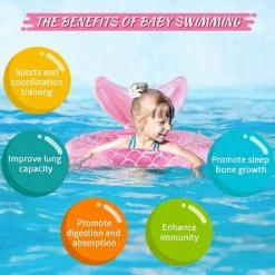 BAICCCF Piscine Gonflable Sirène Piscine Jouets Pour Filles Bébé Piscine Flotteurs Bébé Flotteurs Pour Piscine 6 Mois-4 Ans -Piscine Soldes Boutique 60741032 2