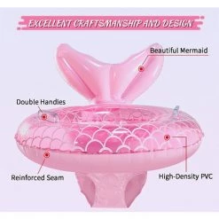 BAICCCF Piscine Gonflable Sirène Piscine Jouets Pour Filles Bébé Piscine Flotteurs Bébé Flotteurs Pour Piscine 6 Mois-4 Ans -Piscine Soldes Boutique 60741032 4