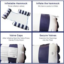 BAICCCF Piscine Enfant Hamac Gonflable D'eau De Flotteur De Natation Pour Des Adultes 4-en-1 Chaise Longue De Piscine De Maille Radeaux D'amusement Pour Le Flottement De Lac D'été. -Piscine Soldes Boutique 60741043 3