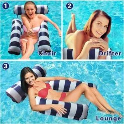 BAICCCF Piscine Enfant Hamac Gonflable D'eau De Flotteur De Natation Pour Des Adultes 4-en-1 Chaise Longue De Piscine De Maille Radeaux D'amusement Pour Le Flottement De Lac D'été. -Piscine Soldes Boutique 60741043 4