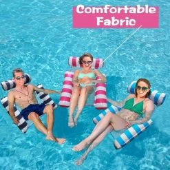 BAICCCF Piscine Enfant Hamac Gonflable D'eau De Flotteur De Natation Pour Des Adultes 4-en-1 Chaise Longue De Piscine De Maille Radeaux D'amusement Pour Le Flottement De Lac D'été. -Piscine Soldes Boutique 60741043 5