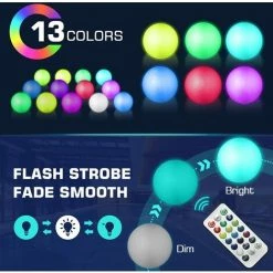 BAICCCF Piscine Gonflable Lot De 2 Ballons Gonflables Lumineux 40 Cm Avec Télécommande 13 Couleurs 4 Modes De Jeu De Plage Pour Piscine 10 BAICCCF Piscine Gonflable Lot De 2 Ballons Gonflables Lumineux 40 Cm Avec Télécommande 13 Couleurs 4 Modes De Jeu De Plage Pour Piscine -Piscine Soldes Boutique 60741048 4