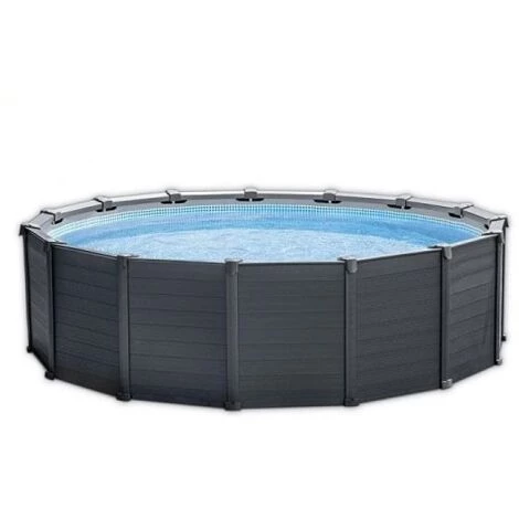 Piscine Graphite - Ronde - Ø 4,78 M X 1,24 M De Intex 3 Piscine Graphite - Ronde - Ø 4,78 M X 1,24 M De Intex