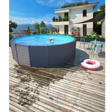 Piscine Graphite - Ronde - Ø 4,78 M X 1,24 M De Intex 7 Piscine Graphite - Ronde - Ø 4,78 M X 1,24 M De Intex – Image 5