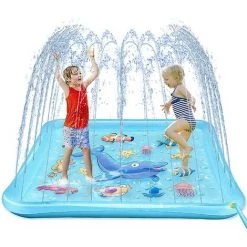 TANCYCO Splash Pad Pour Les Tout-petits, Arroseur D'extérieur Pour Enfants, 67" Summer Water Toys Gonflable Wading Baby Pool Fun Gifts For 2 3 4 5 6 7 Years Old Boy Girl Backyard Garden Lawn Outdoor Games