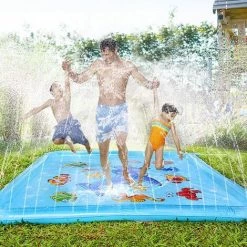 TANCYCO Splash Pad Pour Les Tout-petits, Arroseur D'extérieur Pour Enfants, 67" Summer Water Toys Gonflable Wading Baby Pool Fun Gifts For 2 3 4 5 6 7 Years Old Boy Girl Backyard Garden Lawn Outdoor Games -Piscine Soldes Boutique 61346159 5