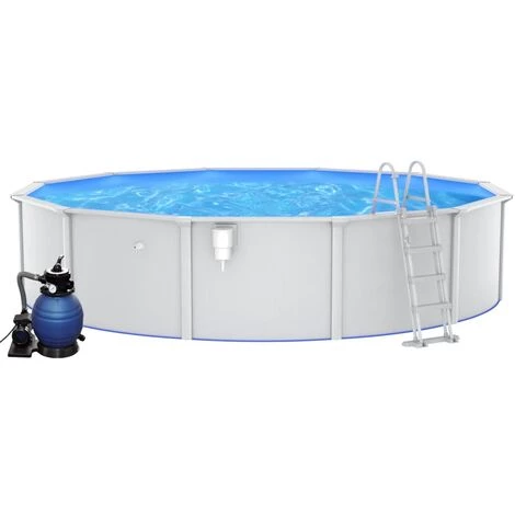 FIMEI Piscine Avec Pompe Filtrante à Sable Et échelle 550x120 Cm 4 FIMEI Piscine Avec Pompe Filtrante à Sable Et échelle 550x120 Cm – Image 2