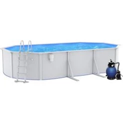 FIMEI Piscine Avec Pompe Filtrante à Sable Et échelle 610x360x120 Cm -Piscine Soldes Boutique 61384227 2
