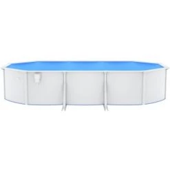 FIMEI Piscine Ovale Avec Parois En Acier 610x360x120 Cm Blanc -Piscine Soldes Boutique 61384255 4