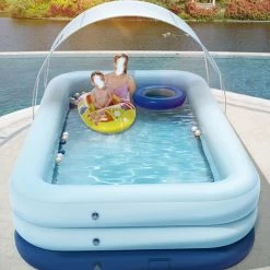 LIFCAUSAL Auvent Amovible De Radeau De Flotteur De Piscine Gonflable Résistant Au Soleil De Piscine D'inflation Automatique Pour La Partie Extérieure De L'eau D'arrière-cour -Piscine Soldes Boutique 63587607 4