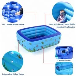 LIFCAUSAL Piscine Portable Piscine Gonflable Bébé Piscine Extérieure Enfants Bassin Baignoire Enfant -Piscine Soldes Boutique 63627866 5