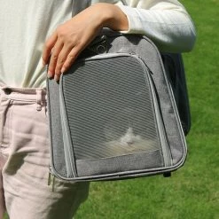 ZOLGINAH Sac De Transport Pour Chat Chien Sac Bandoulière Respirant Pour Petit Animal De Compagnie Transporteur Souple Léger Comfortable Pour Voyage En Voiture Train Avion 43*28*28 -Piscine Soldes Boutique 63686766 3