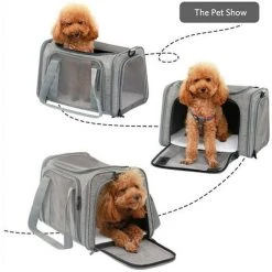 ZOLGINAH Sac De Transport Pour Chat Chien Sac Bandoulière Respirant Pour Petit Animal De Compagnie Transporteur Souple Léger Comfortable Pour Voyage En Voiture Train Avion 43*28*28 -Piscine Soldes Boutique 63686766 5