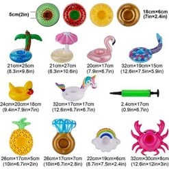 LIFCAUSAL Lot De 14 Porte-gobelets Gonflables Avec 1 Pompe à Air, Jolis Sous-verres Pour Décorations De Fête De Piscine D'été, Jouets De Baignoire Amusants Pour Enfants. 8 LIFCAUSAL Lot De 14 Porte-gobelets Gonflables Avec 1 Pompe à Air, Jolis Sous-verres Pour Décorations De Fête De Piscine D'été, Jouets De Baignoire Amusants Pour Enfants. -Piscine Soldes Boutique 63746023 2