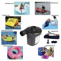SINCèREETALI Pompe à Air électrique, Pompe à Air Portable à Remplissage Rapide Avec 3 Buses, 110 V AC/12 V DC, Pompes De Gonflage/dégonflage Parfaites Pour Le Camping En Plein Air, Coussins Gonflables, Matelas Pneumatiques, Bateaux, Anneau De Natation (voiture Et Mais -Piscine Soldes Boutique 63816176 4