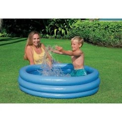 SINCèREETALI Piscine Familiale Gonflable à Trois Anneaux Piscine Pour Enfants Piscine Familiale (Bleu - 114 Cm X 25 Cm) -Piscine Soldes Boutique 63821999 4