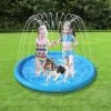 JUNJUN-Tapis De Jet D'eau, Tapis De Pulvérisation Antidérapant 0,55mm Épaisseur Anti-Déchirure, Splash Pad PVC Durable, Jet Fontaine Réglable, Jeu D'eau Exterieur Été Pour Enfant Adulte Chien -Piscine Soldes Boutique 63873862 1