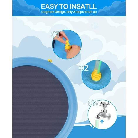 JUNJUN-Piscine Pour Chien Pour Grands Et Petits Chiens, 67in Piscine Pliable Pour Chien, Jouets D'eau Antidérapants épais Pour Chien, Tampon D'arrosage Durable Et Respectueux De L'environnement 5 JUNJUN-Piscine Pour Chien Pour Grands Et Petits Chiens, 67in Piscine Pliable Pour Chien, Jouets D'eau Antidérapants épais Pour Chien, Tampon D'arrosage Durable Et Respectueux De L'environnement – Image 3
