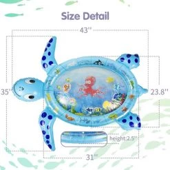 BAICCCF Piscine Gonflable Tapis D'eau Gonflable En Forme De Tortue De Mer Pour Bébés Et Tout-petits, Centre D'activités De Jeu Amusant Pour Stimuler La Croissance De Votre Bébé (sans BPA) 10 BAICCCF Piscine Gonflable Tapis D'eau Gonflable En Forme De Tortue De Mer Pour Bébés Et Tout-petits, Centre D'activités De Jeu Amusant Pour Stimuler La Croissance De Votre Bébé (sans BPA) -Piscine Soldes Boutique 63952763 4
