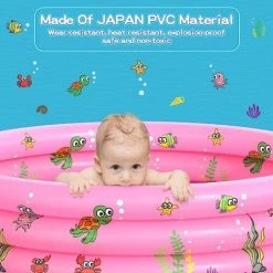 BAICCCF Piscine Enfant Piscine Gonflable Ronde De Jardin Pour Bébé, Petite Piscine Gonflable Portable Pour Enfants/enfants, Pataugeoire Intérieure Et Extérieure Pour Tout-petits Centre De Jeu Aquatique Pour Enfants/fille/garçon -Piscine Soldes Boutique 63952765 3