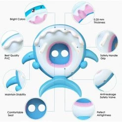 BAICCCF Piscine Enfant Bébé Flotteur Piscine Toddler Floaties Avec Auvent Gonflable Shark Infant Pool Float Pour Enfants Âgés 6-36 Mois -Piscine Soldes Boutique 63952767 5