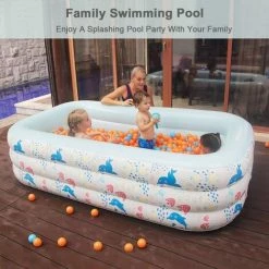 BAICCCF Piscine Enfant Piscine Gonflable Pour Enfants 200 X 140 X 60 Cm Pour Jardin, Jardin, Jardin, Piscine Gonflable Aonesy Pour Enfants, Adultes, Tout-petits, Piscine D'été Familiale -Piscine Soldes Boutique 63952771 4