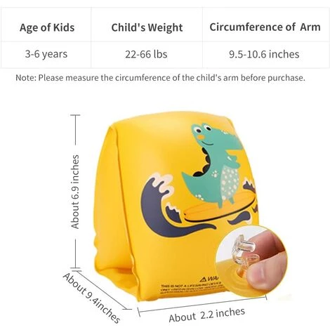 BAICCCF Piscine Enfant Flotteurs De Natation à Bras Gonflables Pour Enfants De 3 à 6 Ans 5 BAICCCF Piscine Enfant Flotteurs De Natation à Bras Gonflables Pour Enfants De 3 à 6 Ans – Image 3