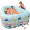 BAICCCF Piscine Enfant Piscine Gonflable Pour Enfants 180 X 130 X 60 Cm Pour Jardin, Arrière-cour, Piscine Gonflable Aonesy Pour Enfants, Adultes, Tout-petits, Piscine D'été Familiale 1 BAICCCF Piscine Enfant Piscine Gonflable Pour Enfants 180 X 130 X 60 Cm Pour Jardin, Arrière-cour, Piscine Gonflable Aonesy Pour Enfants, Adultes, Tout-petits, Piscine D'été Familiale -Piscine Soldes Boutique 63952773 1