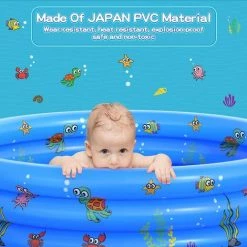 BAICCCF Piscine Enfant Piscine Gonflable Ronde De Jardin Pour Bébé,petite Piscine Gonflable Portable Pour Enfants/enfants, Pataugeoire Intérieure Et Extérieure Pour Tout-petits Centre De Jeu Aquatique Pour Enfants/fille/garçon -Piscine Soldes Boutique 63952779 3