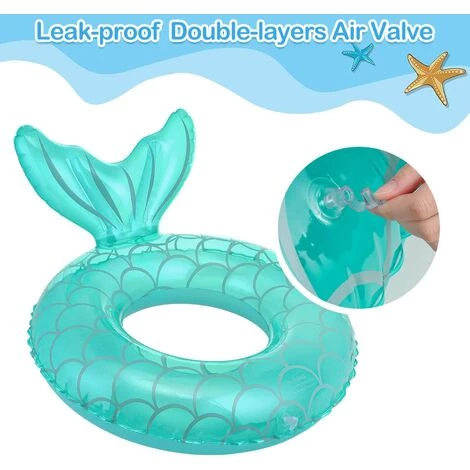 BAICCCF Piscine Enfant Flotteurs Gonflables De Piscine De Sirène, Décorations Mignonnes De Queue De Poisson De Tube D'anneau De Natation 6 BAICCCF Piscine Enfant Flotteurs Gonflables De Piscine De Sirène, Décorations Mignonnes De Queue De Poisson De Tube D'anneau De Natation – Image 4