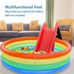 BAICCCF Piscine Enfant Piscine Gonflable Pour Enfants 150 X 40 Cm Portable 4 Anneaux Bébé Enfants Piscine D'eau Pour Nourrissons Enfants Tout-petits Piscines Rondes Pour Plage Intérieur Extérieur Jardin Arrière-cour -Piscine Soldes Boutique 63952802 3