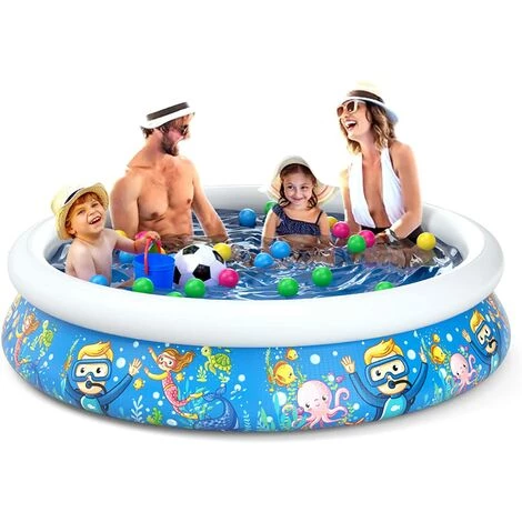 TANCYCO Piscine Gonflable Pour Enfants - Pataugeoire Pour Tout-petits Piscine Durable Famille Piscine Hors Sol Été Extérieur Piscines Rondes Pour Enfants Adultes Jardin Arrière-cour (80,7 W X 18,5 H) 3 TANCYCO Piscine Gonflable Pour Enfants - Pataugeoire Pour Tout-petits Piscine Durable Famille Piscine Hors Sol Été Extérieur Piscines Rondes Pour Enfants Adultes Jardin Arrière-cour (80,7 W X 18,5 H)