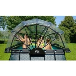 EXIT TOYS EXIT Wood Zwembad 540x250x122cm Met Overkapping En Zandfilter- En Warmtepomp - Bruin -Piscine Soldes Boutique 64076329 5