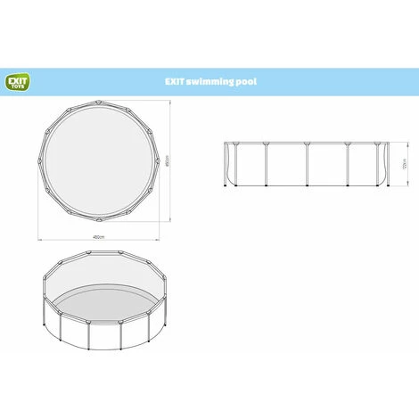 EXIT TOYS EXIT Stone Zwembad ø450x122cm Met Filterpomp - Grijs 6 EXIT TOYS EXIT Stone Zwembad ø450x122cm Met Filterpomp - Grijs – Image 4
