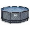EXIT TOYS EXIT Stone Zwembad ø360x122cm Met Filterpomp - Grijs -Piscine Soldes Boutique 64076336 1