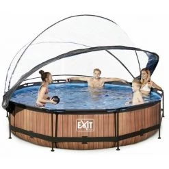 EXIT TOYS EXIT Wood Zwembad ø360x76cm Met Overkapping En Filterpomp - Bruin 7 EXIT TOYS EXIT Wood Zwembad ø360x76cm Met Overkapping En Filterpomp - Bruin -Piscine Soldes Boutique 64076345 2