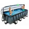 EXIT TOYS EXIT Stone Zwembad 400x200x100cm Met Overkapping En Zandfilterpomp - Grijs -Piscine Soldes Boutique 64076355 1