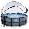 EXIT TOYS EXIT Stone Zwembad ø427x122cm Met Overkapping En Zandfilter- En Warmtepomp - Grijs 2 EXIT TOYS EXIT Stone Zwembad ø427x122cm Met Overkapping En Zandfilter- En Warmtepomp - Grijs -Piscine Soldes Boutique 64076359 1