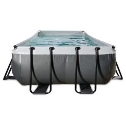 EXIT TOYS EXIT Black Leather Zwembad 540x250x100cm Met Zandfilterpomp - Zwart