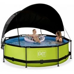 EXIT TOYS EXIT Lime Zwembad ø300x76cm Met Schaduwdoek En Filterpomp - Groen -Piscine Soldes Boutique 64076381 3