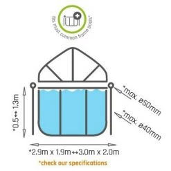 EXIT TOYS EXIT Zwembad Schaduwdoek 300x200cm -Piscine Soldes Boutique 64076383 2