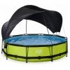 EXIT TOYS EXIT Lime Zwembad ø360x76cm Met Schaduwdoek En Filterpomp - Groen