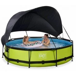 EXIT TOYS EXIT Lime Zwembad ø360x76cm Met Schaduwdoek En Filterpomp - Groen -Piscine Soldes Boutique 64076385 3