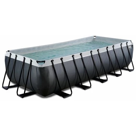 EXIT TOYS EXIT Black Leather Zwembad 540x250x122cm Met Zandfilterpomp - Zwart 3 EXIT TOYS EXIT Black Leather Zwembad 540x250x122cm Met Zandfilterpomp - Zwart