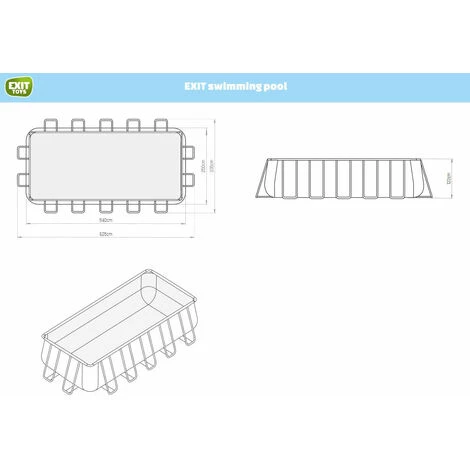 EXIT TOYS EXIT Black Leather Zwembad 540x250x122cm Met Zandfilterpomp - Zwart 7 EXIT TOYS EXIT Black Leather Zwembad 540x250x122cm Met Zandfilterpomp - Zwart – Image 5